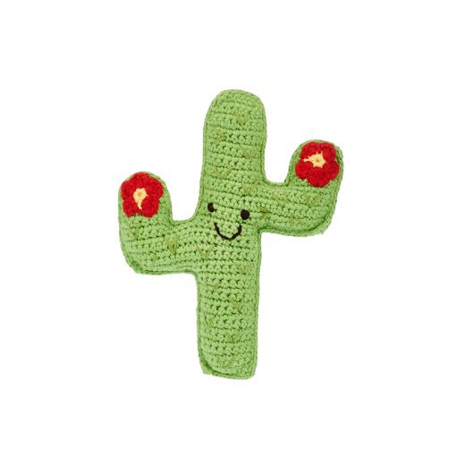 green cactus rattle toy